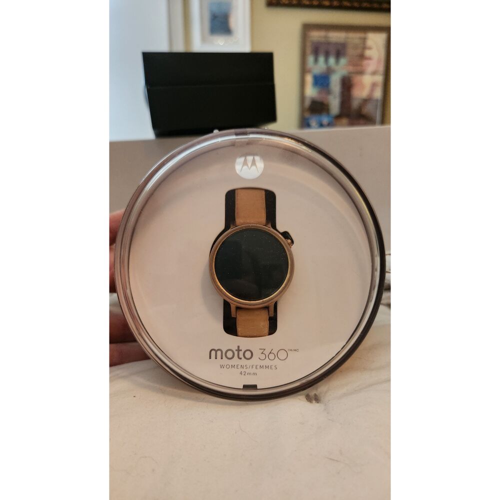 Motorola Moto 360 Womens Rose Gold Blush Leather 42mm Smartwatch 2nd Gen